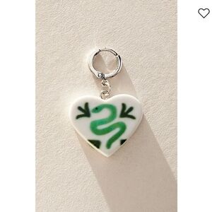 NWT! Free People, Tampa Bikini Charm - Silver/Green, MSRP $18